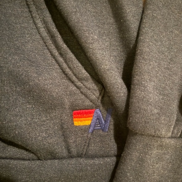 5 STRIPE HOODIE - CHARCOAL SMALL - Picture 5 of 6